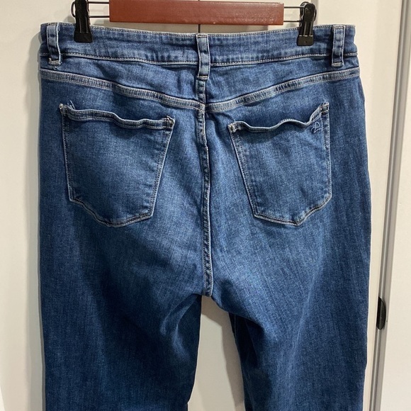 DL1961 Mara Ankle High Rise Instasculpt Straight Distressed Jeans Size 14 - Picture 10 of 16